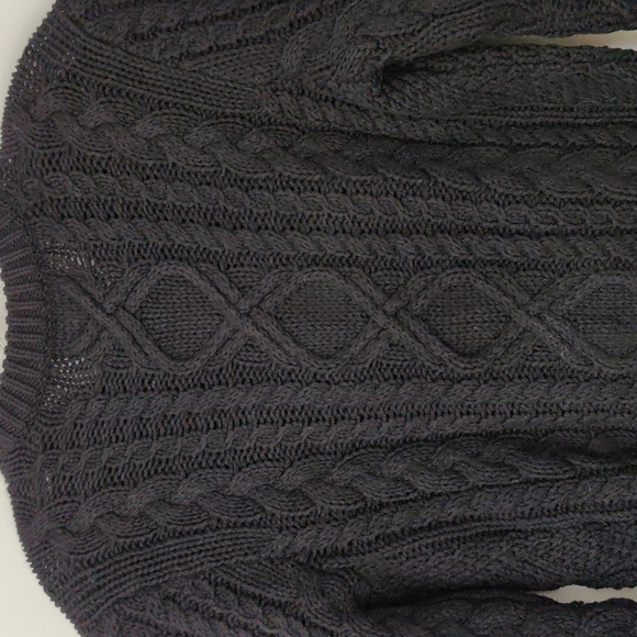 Ralph Lauren black cableknit sweater cotton crewneck sweater black sweat… - Picture 6 of 8